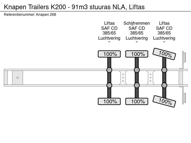 Knapen Trailers K200 - 91m3 stuuras NLA, Liftas - Afbeelding 21