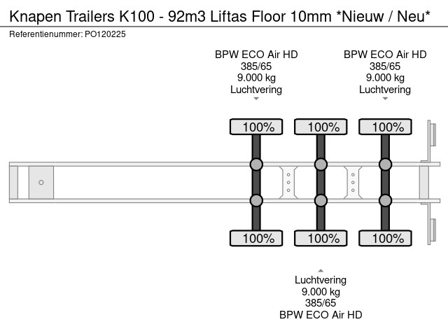 Knapen Trailers K100 - 92m3 Liftas Floor 10mm *Nieuw / Neu* - Afbeelding 21