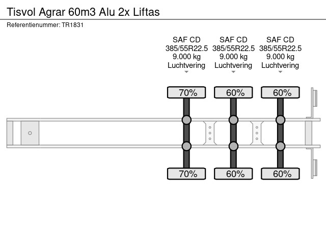 Tisvol Agrar 60m3 Alu 2x Liftas - Afbeelding 13