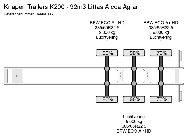 Knapen Trailers K200 - 92m3 Liftas Alcoa Agrar - Afbeelding 17