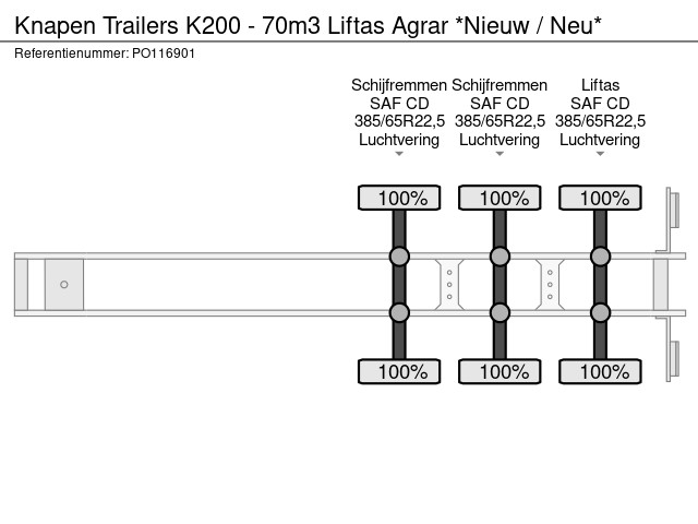 Knapen Trailers K200 - 70m3 Liftas Agrar *Nieuw / Neu* - Afbeelding 17
