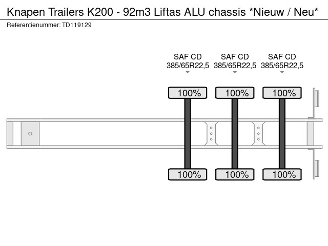 Knapen Trailers K200 - 92m3 Liftas ALU chassis *Nieuw / Neu* - Afbeelding 25
