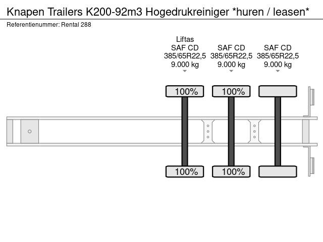Knapen Trailers K200-92m3 Hogedrukreiniger *huren / leasen* - Afbeelding 26