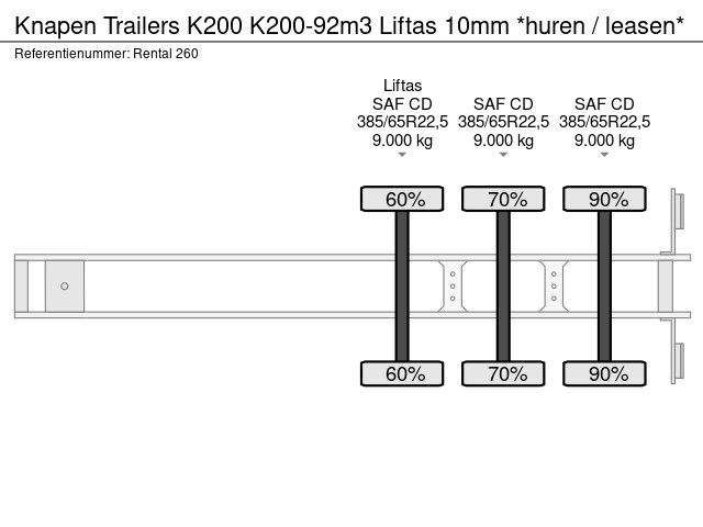 Knapen Trailers K200-92m3 Liftas 10mm *huren / leasen* - Afbeelding 21