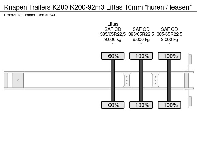 Knapen Trailers K200-92m3 Liftas 10mm *huren / leasen* - Afbeelding 19