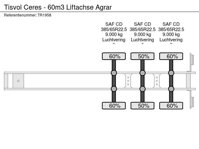 Tisvol Ceres - 60m3 Liftachse Agrar - Afbeelding 13