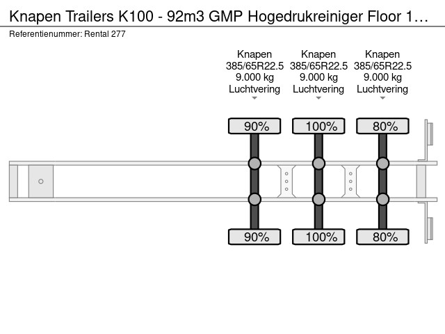 Knapen Trailers K100 - 92m3 GMP Hogedrukreiniger Floor 10mm - Afbeelding 18