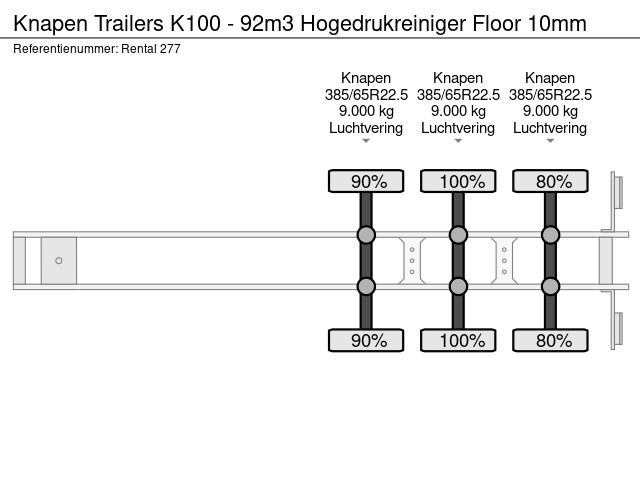 Knapen Trailers K100 - 92m3 Hogedrukreiniger Floor 10mm - Afbeelding 18