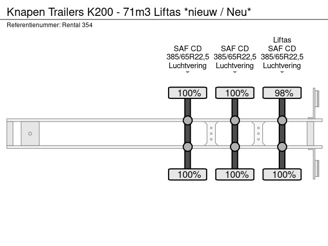 Knapen Trailers K200 - 71m3 Liftas *nieuw / Neu* - Afbeelding 21