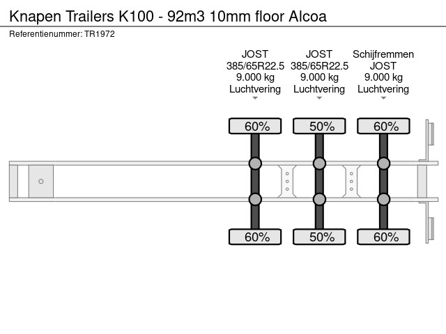 Knapen Trailers K100 - 92m3 10mm floor Alcoa - Afbeelding 12
