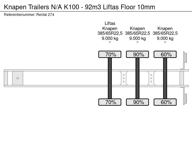 Knapen Trailers K100 - 92m3 Liftas Floor 10mm - Afbeelding 22