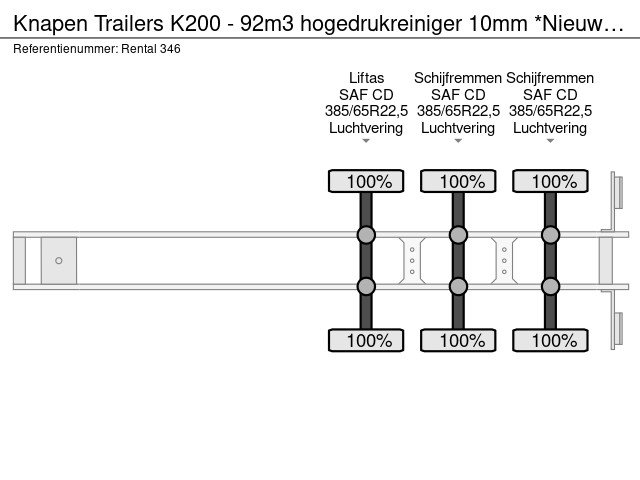 Knapen Trailers K200 - 92m3 hogedrukreiniger 10mm *Nieuw / Neu* - Afbeelding 25