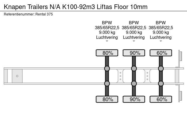 Knapen Trailers K100-92m3 Liftas Floor 10mm - Afbeelding 27