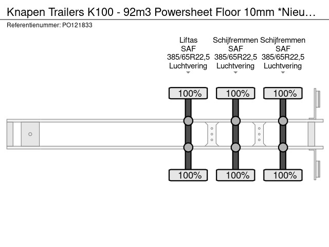 Knapen Trailers K100 - 92m3 Powersheet Floor 10mm *Nieuw / Neu* - Afbeelding 29